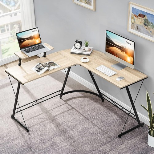 Corner desk shaped - l, computer