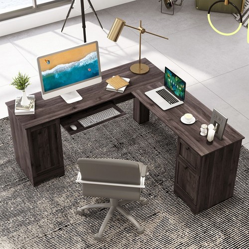 Shaped corner computer desk - l-shaped,