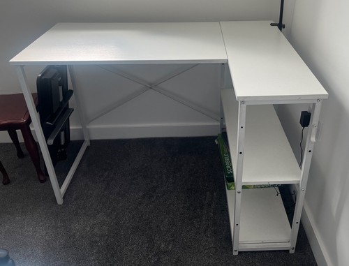 Modern white shaped corner - white, l-shaped
