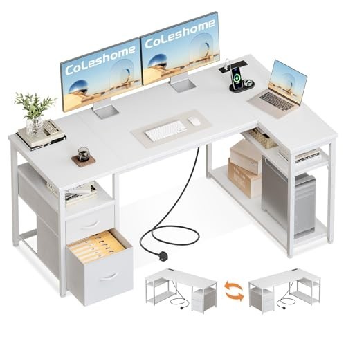 Computer desk with drawers - with,