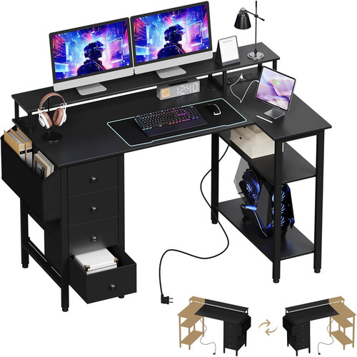Shaped corner desk with - l-shaped,