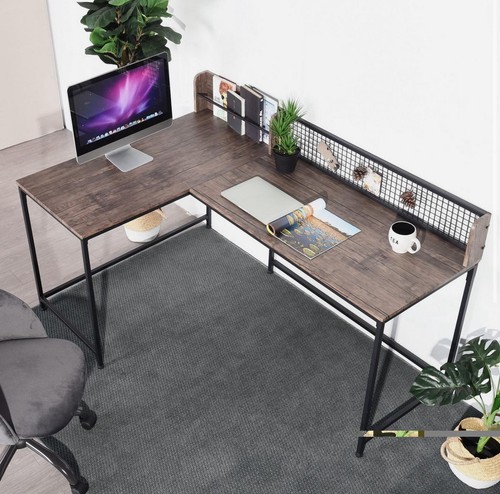 Shaped corner computer desk - l,