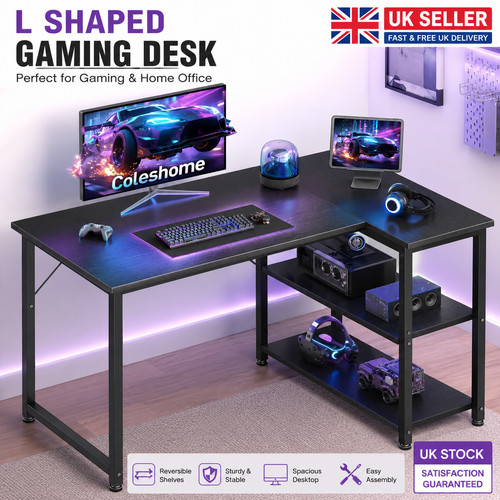 Shaped gaming desk computer - l,