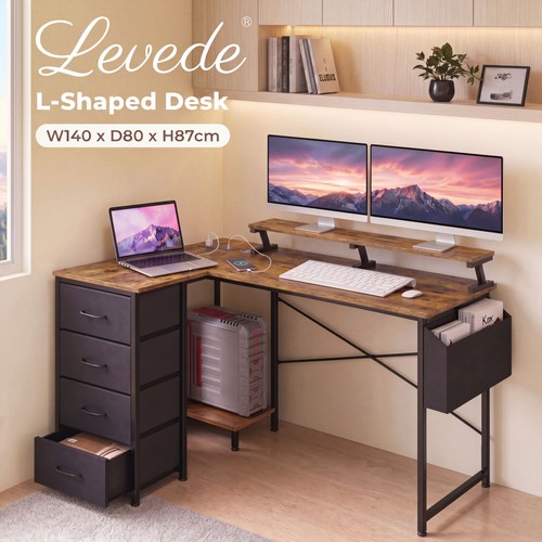 Levede shaped desk - l,