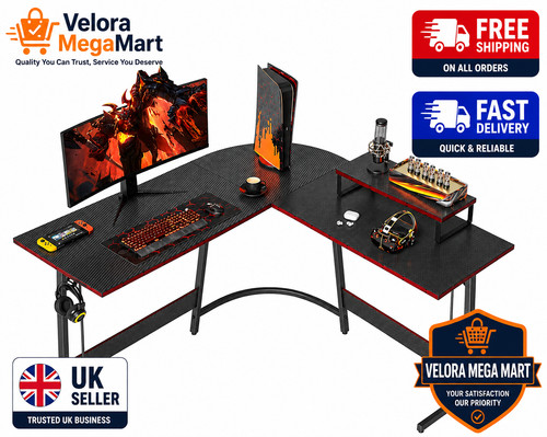 Shaped gaming desk 120cm - l,