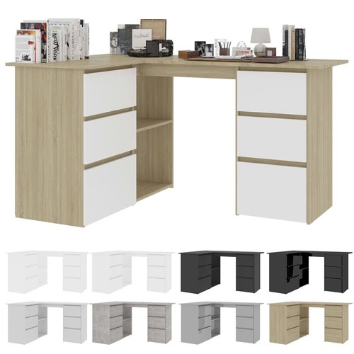 Shaped corner desk chipboard - desk,