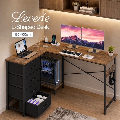 Levede shaped office - levede, l-shaped