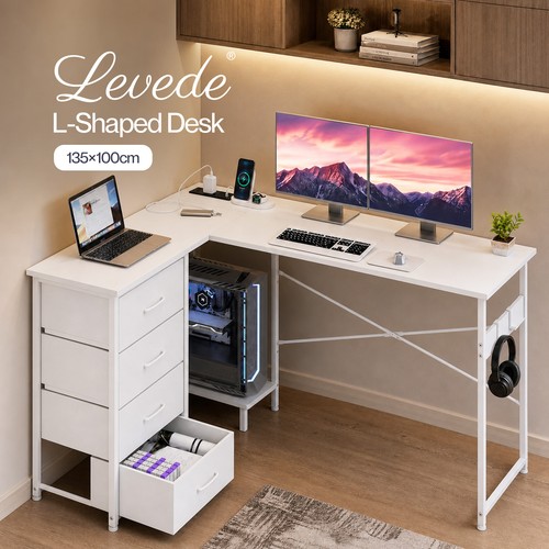 Levede corner desk shaped - corner,