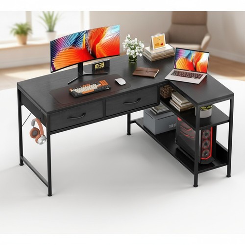 Shaped computer desk 100cm - l,